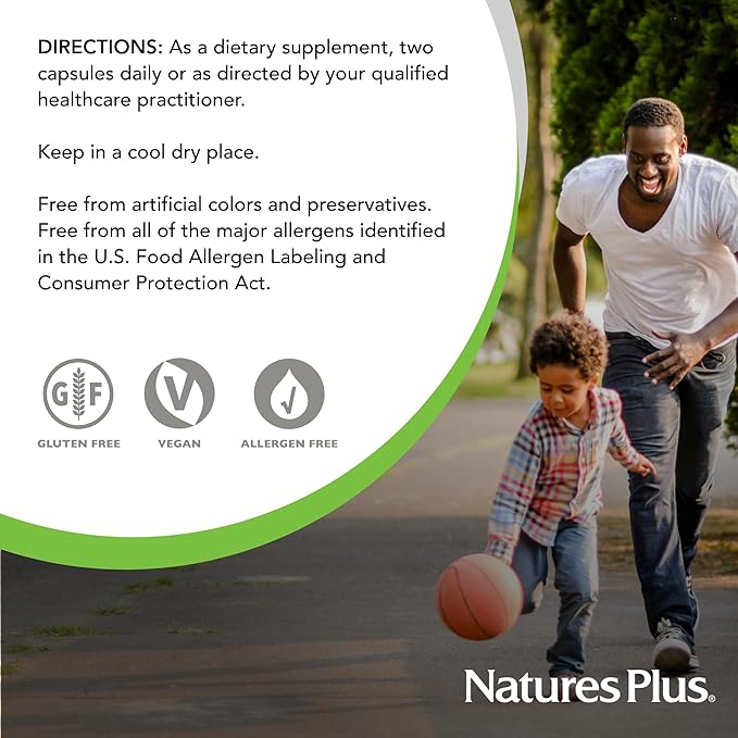 NaturesPlus Hema-Plex Iron - 60 Fast-Acting Capsules - 85 mg Chelated Iron + Vitamin C & Bioflavonoids for Healthy Red Blood Cells - Vegan, Gluten Free - 30 Servings