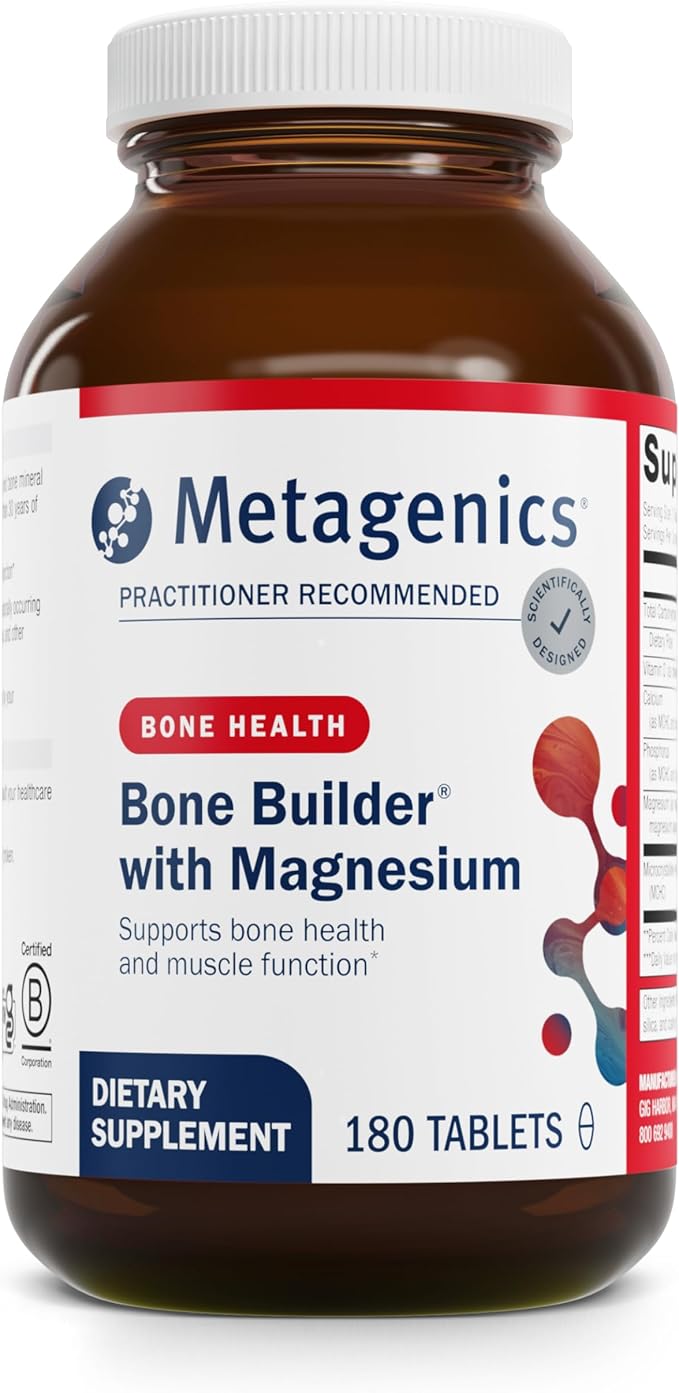 Metagenics Bone Builder with Magnesium - Bone Support Supplement* - Comprehensive Mineral Support* - With Calcium, Vitamin D & Magnesium - Non-GMO - Gluten-Free - 180 Tablets