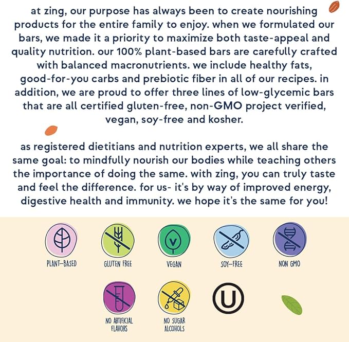 Zing Dark Chocolate Peanut Butter Kids Protein Bars, Gluten Free 100 Calorie Mini Bars with High Protein, Vegan Nutrition Bars, Dairy Free Plant Based Protein, Kosher, Low Sugar, No Sugar Alcohols - 18 count