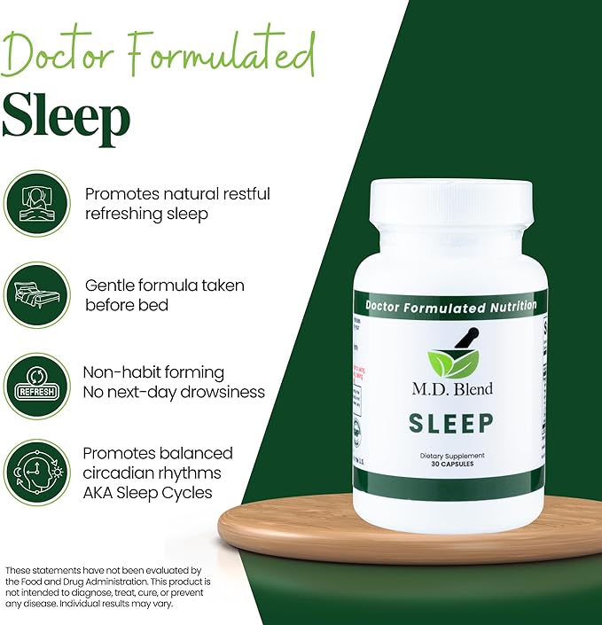 Sleep - Natural Supplement with L-Theanine, Ashwagandha, Magnesium, Valerian Root, Melatonin - Non-Habit Forming Formula for Deep Sleep & Rejuvenating Rest - 90 Capsules