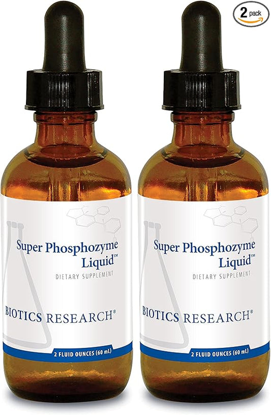 Biotics Research Super Phosphozyme Liquid™– Phosphorous in Liquid, Electrolytes. Healthy Bones and Teeth, Protein Production, Energy Support. 4mg/Drop. 2 Fl Oz (Pack of 2)