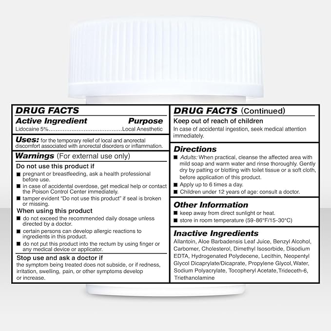 Clinical Resolution Numb Master 5% Lidocaine Numbing Cream for Pain Relief, Topical Anesthetic Burn Itch Cream Maximum Strength, Fast Acting Hemorrhoid Treatment with Vitamin E and Aloe, 1.25 Oz