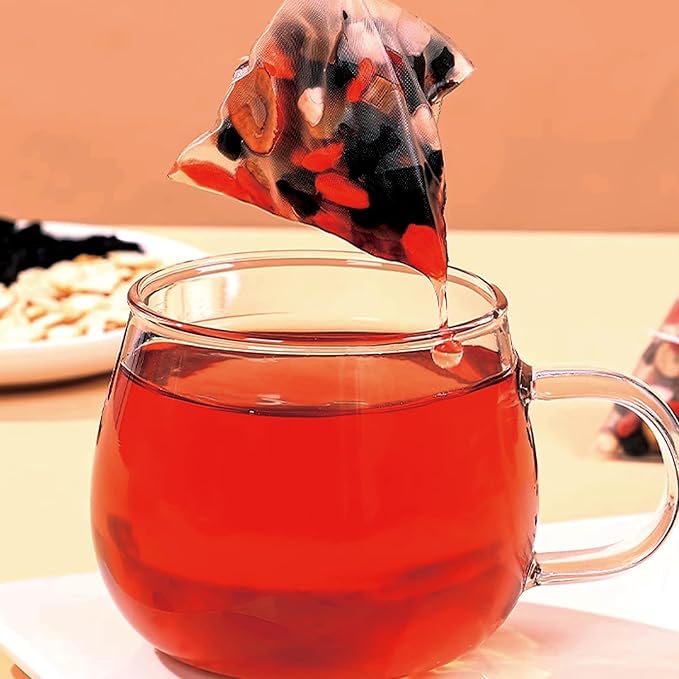 Ginseng Five Treasures Tea Kidney Tea - Kidney Cleanse Ginseng Six Treasures Teas, 6 Precious Ingredients Red Date Wolfberry Mulberry Natural Organic Detox Teabag for Women & Men (2 Bag(40 Teabag))