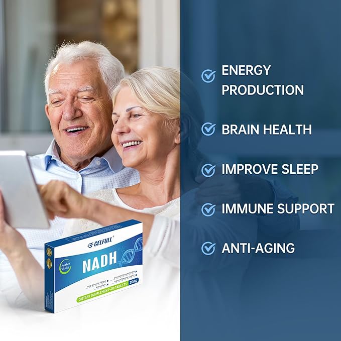 CELFULL NADH Supplement 40mg Enchance NAD+ Supplement for Immune Support Anti-Aging Cell Regeneration Energy & Chronic Fatigue Supplements