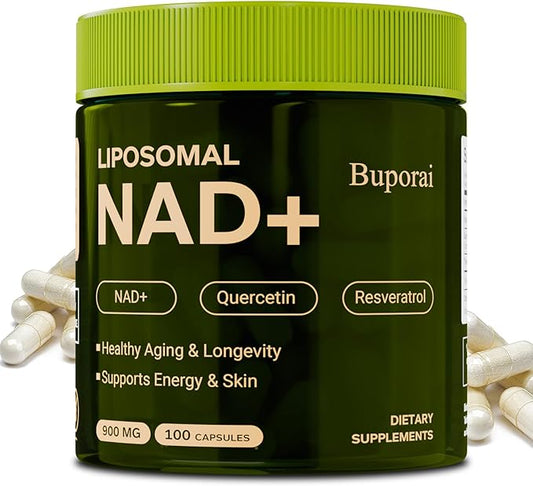 NAD Supplement 900mg with Resveratrol & Quercetin, NAD Supplement for Anti-Aging, Cellular Energy & Repair-100 Capsules