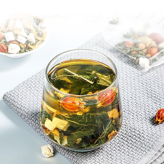 Chicory And Gardenia Tea, 30 Pcs Chicory, Gardenia, Chrysanthemum, Kudzu, Coix Seed, Lily, Mulberry Leaves, Licorice, 8 Ingredients Blend Formula Tea Supports Kidney & Liver Health (2pcs)