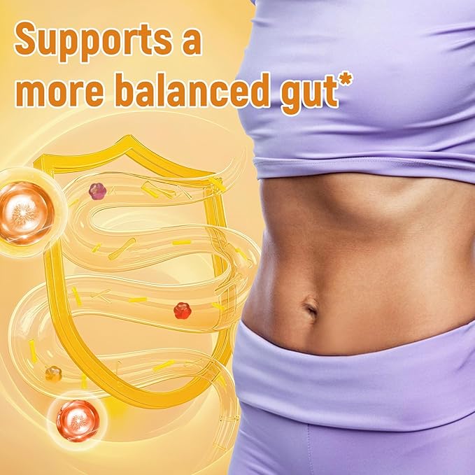 10G Fiber Gummies for Adults - Support Digestive Health - Fiber Supplement with 30 Billion CFU Probiotics Blend, ACV, Vitamin C, Inulin - No Sugar Added - Fruit Flavored - 180 Count