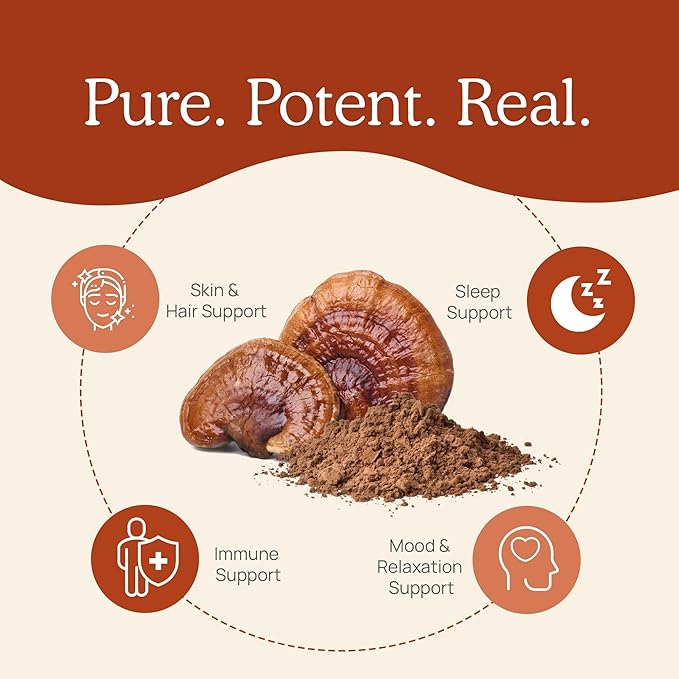 Real Mushrooms Reishi Mushroom Capsules - Handpicked Organic Mushroom Extracts - Red Reishi for Tranquil Daily Wellness with Verified Beta Glucans Vegan, Non-GMO, No Grain Fillers, 200 ct