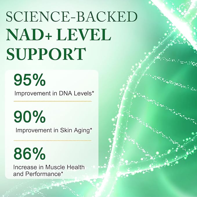 NAD-Supplement,NAD Nicotinamide Riboside,Extra Strength NAD Alternative Liposomal,Boost NAD & Resveratrol + for Women & Men,Energy Anti-Aging,Cell Regeneration,120 Capsules