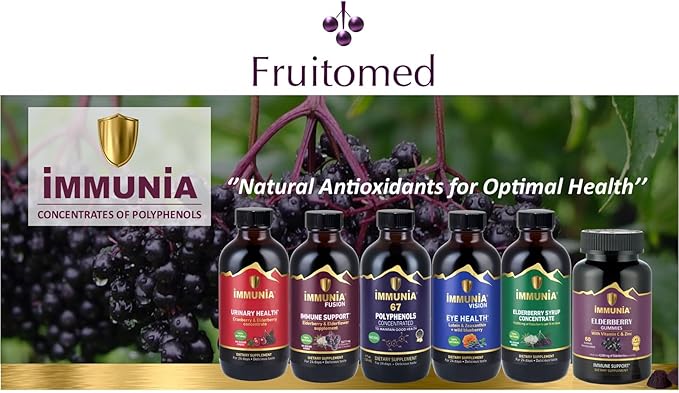 Immunia Vision. Lutein, Wild Blueberry, and Elderberry Concentrate. Eye Health Antioxidant Supplement. Concentrated Formula. Delicious Taste. 5 ml/Day. (1-Pack)