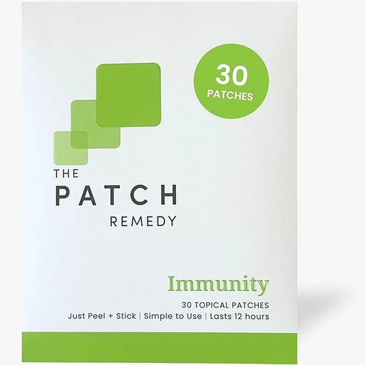 Immunity Patches - 30 Topical Immune Patches Containing Vitamin C, Zinc, Echinacea Extract & Ginkgo Biloba, Lasts 24 Hours