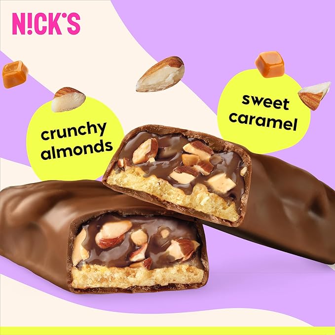 Nick’s Protein Bundle, Salty Peanut, Almond Chocolate – 24-Count Box | High Protein, Low Calories, Low Carbs, Keto Friendly, No Added Sugar