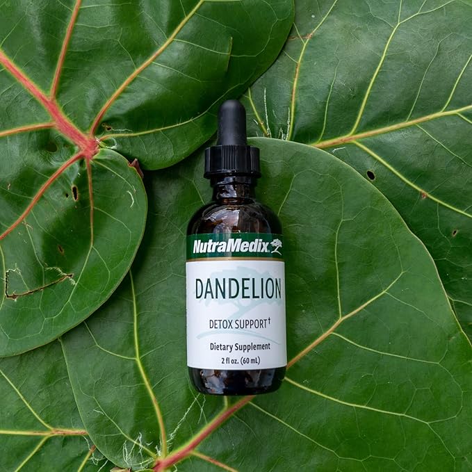 Nutramedix Dandelion Detox Support - Tincture for Liver Health + Gut Health + Antioxidant Support - Dandelion Leaf Liver Support Supplement for Daily Use (60ml)