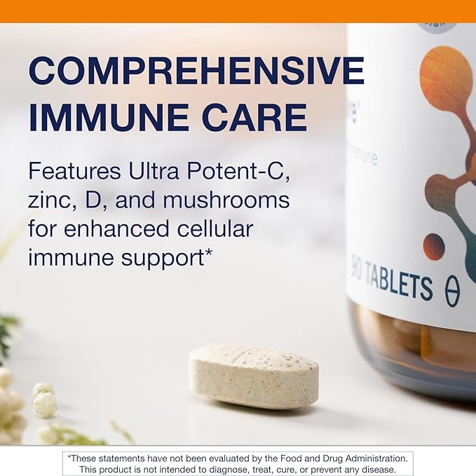 Metagenics ImmuCore, Multidimensional Support Supplement for Healthy Immune Function with Vitamin C, Vitamin D, Zinc and a Blend of Mushroom Extracts - 90 Tablets