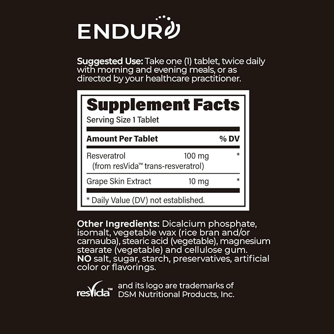 Resveratrol Supplement – Grape Skin Extract - 100mg Trans-Resveratrol Antioxidant - 150 Tablets - Promotes Anti-Aging & Cardiovascular Support Company