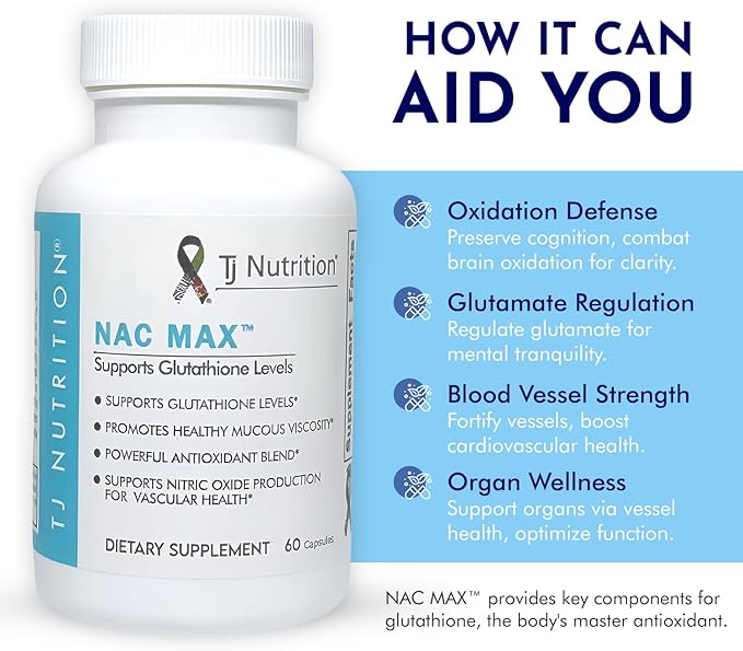 NAC MAX™ - The Ultimate N-Acetylcysteine Blend - supports immune system - respiratory health - liver health - better than NAC alone