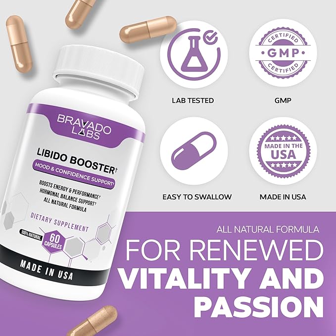 Libido Enhancer Supplement - Female Libido Booster for Women - Drive, Energy, Mood, Intimacy and Performance Enhancement Pills - with Maca Root, Ashwagandha, Dong Quai - 60 ct