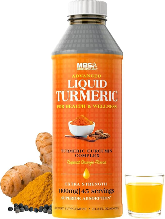 Advanced Liquid Turmeric – High Absorption Curcumin with Black Pepper & Vitamin D3 for Maximum Bioavailability – Joint, Inflammation & Immune Support – 20 fl oz