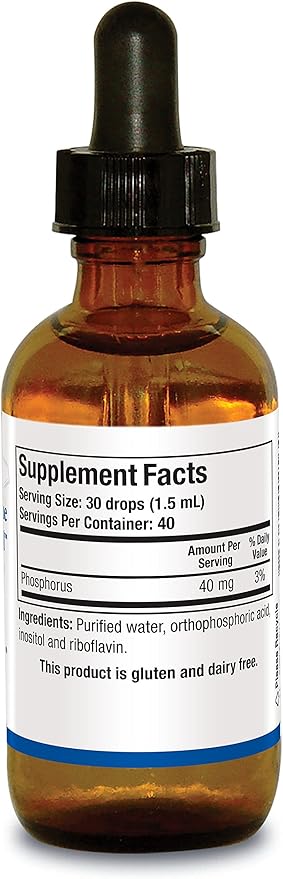 Biotics Research Super Phosphozyme Liquid– Phosphorous in Liquid, Electrolytes, Healthy Bones and Teeth, Protein Production, Energy Support, 40mg/Drop, 2 Fl Oz