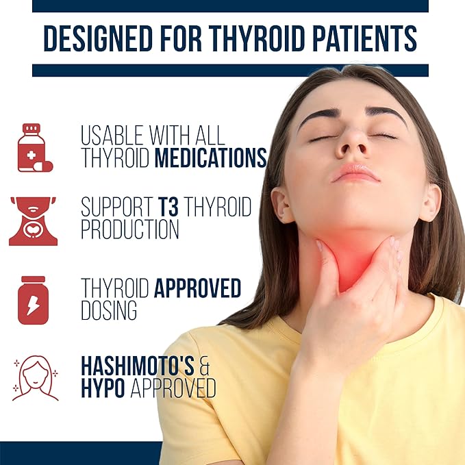 Dr. Westin Childs - T3 Conversion Booster - Thyroid Support for Women with Hypothyroidism & Hashimoto’s - Iodine, Ashwagandha, Guggul Extract, Selenium & Zinc Complex - 60 Servings