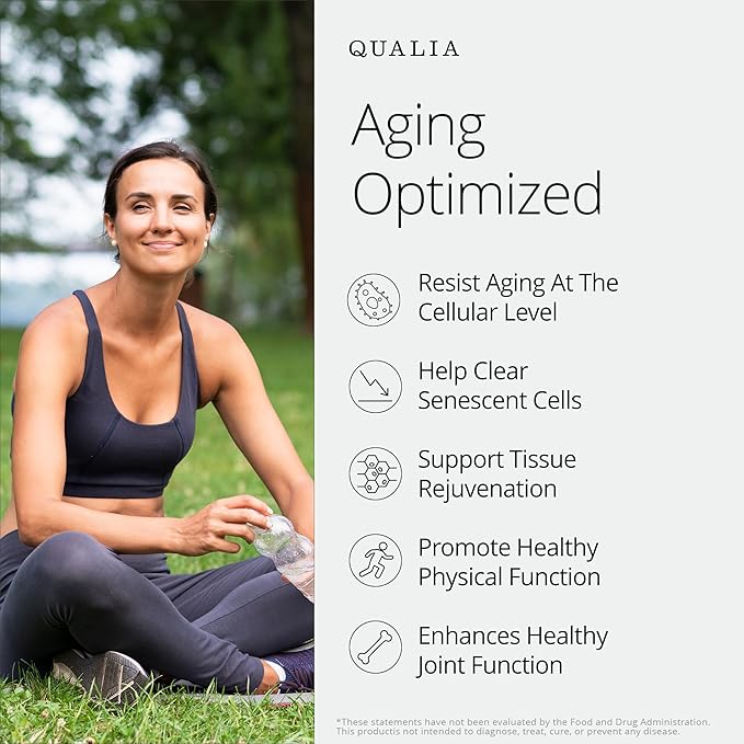 NEUROHACKER COLLECTIVE Qualia Senolytic Supplement, Fisetin,Quercetin,Piperlongumin&More,Aging Supplement - Supports Optimal Cell Repair&Rejuvenation,Naturally Eliminate Zombie Cells,1 Month Supply