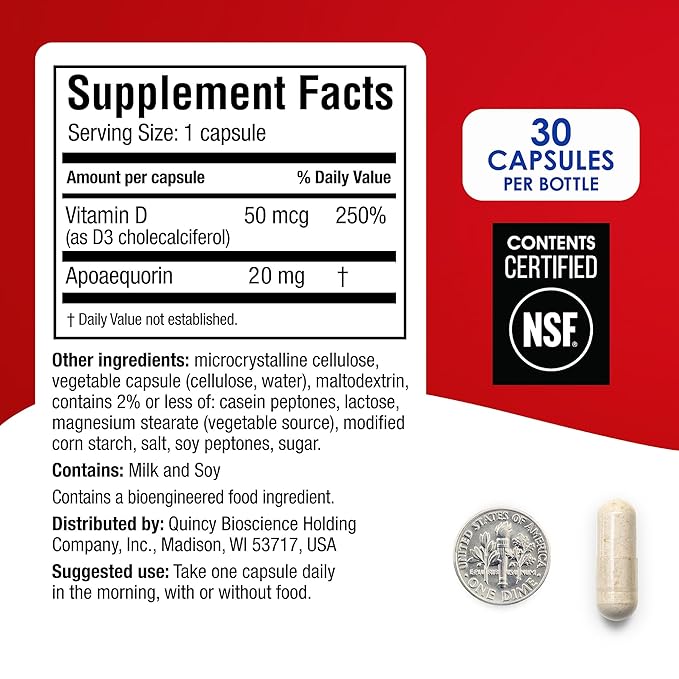 Prevagen Extra Strength - 30 Capsules (1 Month Supply) | Formulated for Your Brain | 20mg of Apoaequorin Plus Vitamin D3