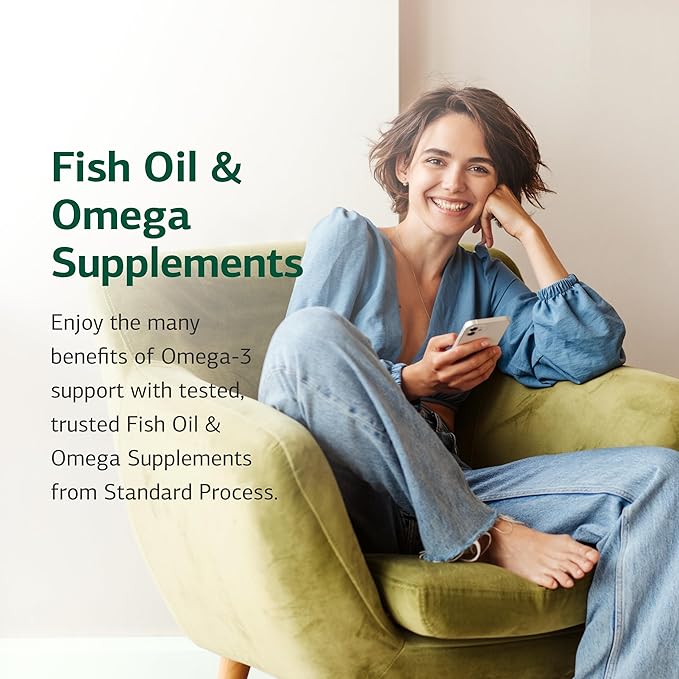 Standard Process Tuna Omega-3 Oil - Brain & Eye Health Support Supplement - Essential Fatty Acid Supplement with Omega-3 - Nutritional Supplement to Aid Skin Health - 120 Softgels