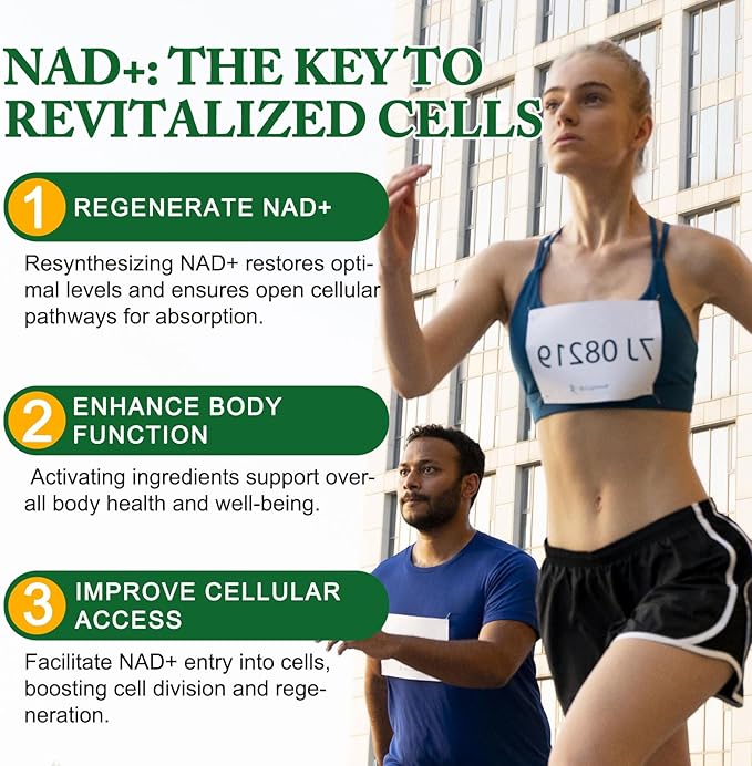 NAD-Supplement,NAD Nicotinamide Riboside,Extra Strength NAD Alternative Liposomal,Boost NAD & Resveratrol + for Women & Men,Energy Anti-Aging,Cell Regeneration,120 Capsules
