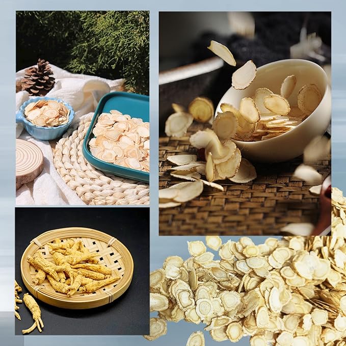 TooGet Ginseng Slices, 4 OZ Sliced Ginseng Root by Hand Picked for Soup, Tea, Congee to Promote Good Health - Men and Women