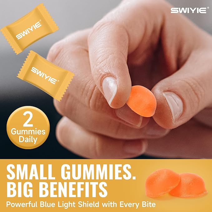 Lutein Gummies – Eye Vitamin and Mineral Supplement with 20mg Lutein & 4mg Zeaxanthin – Gummy Vitamins for Eye Health Support – Naturally Flavored, 60 Gummies