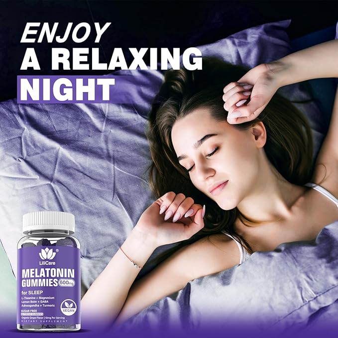 Melatonin Gummies 10mg 20mg for Adults, Extra Strength with L-Theanine, Ashwagandha, Magnesium, Turmeric, GABA, Lemon Balm and Chamomile for Supports Health Circadian Rhythm, Vegan Grape Flavor