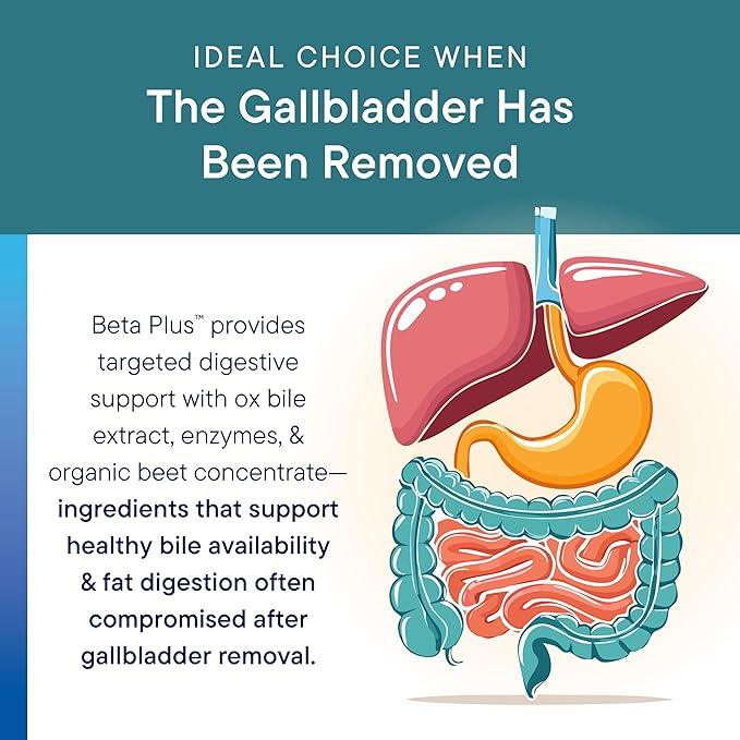 Biotics Research Beta-Plus™ Nutritional Ox Bile Salts Digestive Enzymes Supplement For Bile Production For No Gallbladder-Supports Overall Liver Function, Aids Fat Digestion, Supplies Betaine 180 Tabs