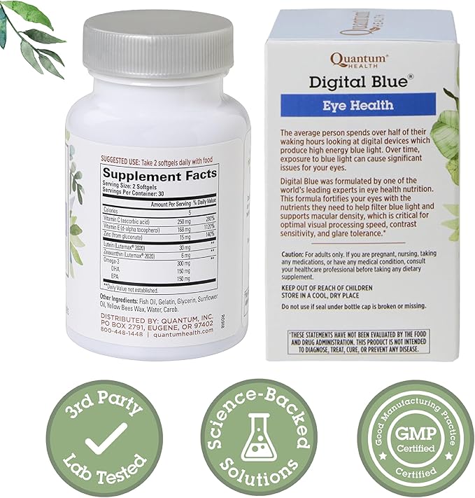 Quantum Health Digital Blue Eye Health, 60 Softgels