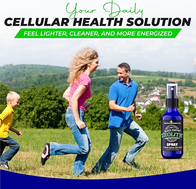 Black Earth Zeolite with Humic Fulvic Acids, Trace Minerals, for Adults and Kids Supports Gut Health, Immune Support, Digestion and Elimination and More 1oz Liquid Pump Spray Supplement