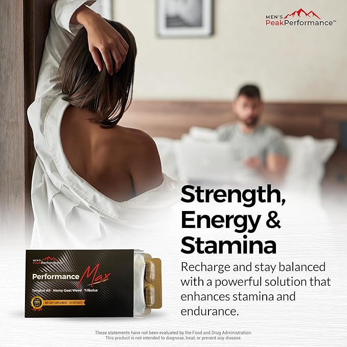 Masculinity Maximiser Supplement for Men – Energy, Endurance & Stamina Support for Improved Performance with Horny Goat Weed, Ashwagandha, Tongkat Ali & Maca – 10 Capsules