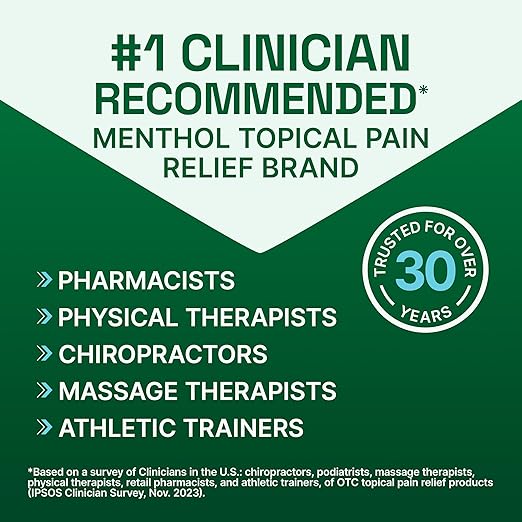 Biofreeze Roll On Pain Relief for Knee, Neck, Hip, Joint, Shoulder, & Simple Backache, Arthritis Pain Reliever, Sore Muscle Relief, Roll On Menthol Gel 3 Fl Oz (Pack of 3)