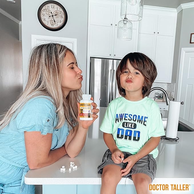 NuBest Doctor Taller Kids - Healthy Bone Strength Support with Multivitamins & Multiminerals for Kids Ages 2 to 9 - Support Bone Growth & Stay Stronger - Grape Flavor - 120 Chewable Tablets | Pack 2