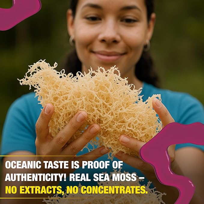 Biolore Sea Moss Gel Elderberry Made in USA Raw Wildcrafted Irish Seamoss Essential Vitamins Trace Minerals Vegan Superfood, Jam, Jelly & Sweet Spread Gifts (Elderberry 8OZ)