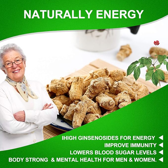 4 Boxes of American Ginseng Slices from Wisconsin,American Wisconsin Ginseng Slices Root for Tea, Energy for Men Women Mental Health Boosts Immunity, Gluten Free 花旗參, Small Round,16oz