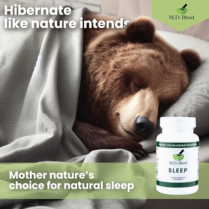 Sleep - Natural Supplement with L-Theanine, Ashwagandha, Magnesium, Valerian Root, Melatonin - Non-Habit Forming Formula for Deep Sleep & Rejuvenating Rest - 60 Capsules