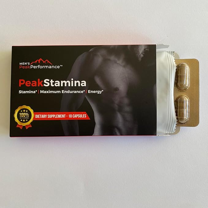 Male Maximizer Supplement - Energy, Endurance & Stamina Support for Peak Performance with Horny Goat Weed, Ashwagandha, Tongkat Ali & Maca - 10pk Capsules