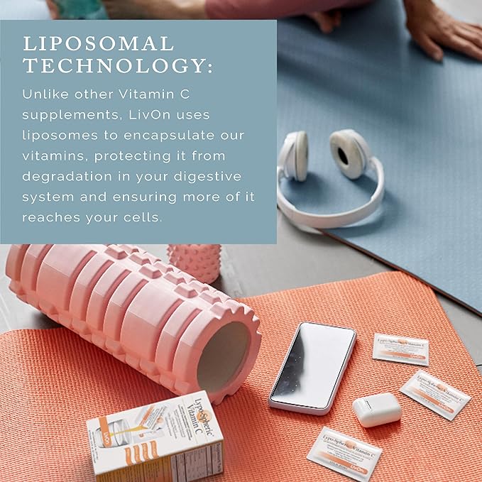 LivOn Laboratories Lypo–Spheric Vitamin C – 3 Cartons (90 Packets) – 1,000 mg Vitamin C & 1,000 mg Essential Phospholipids Per Packet – Liposome Encapsulated for Improved Absorption – 100% Non–GMO
