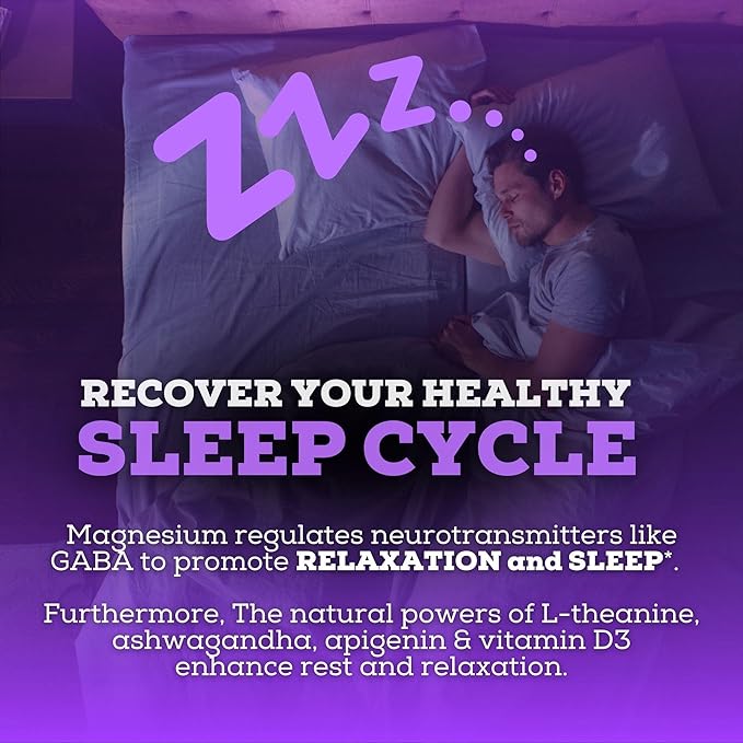 Black Forest Ashwagandha Magnesium Sleep Aid (6-in-1) - Magtein Magnesium L-Threonate, L-Theanine, Apigenin Supplement for Sleep 3 Enhanced with (Ashwagandha L theanine & Vitamin D)
