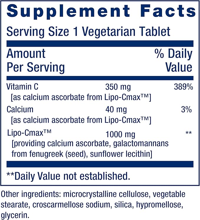 Life Extension Vitamin C 24-Hour Liposomal Hydrogel™ Formula, absorbs Better Than Standard Vitamin C, up to 24 Hours, get The Most Out of Your Vitamin C, Gluten-Free, Non-GMO, Vegetarian, 60 Tablets