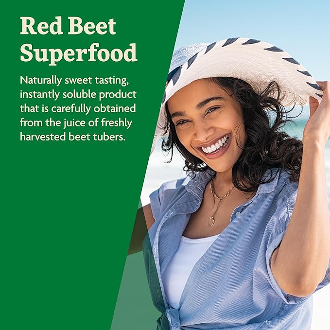 Floradix Salus Red Beet Crystals - Organic Nutritional Beet Root Powder Mix - Superfood Powder Supplement with Vitamin C, Folate, Magnesium & Potassium - 7 Oz