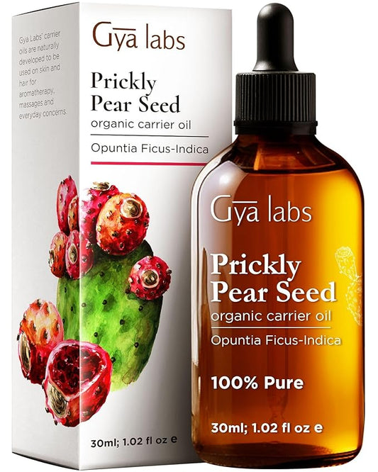 Gya Labs Organic Prickly Pear Seed Oil for Face - 100% Pure Natural Prickly Pear Carrier Oil for Skin, Hair, Nails (1 Fl Oz)
